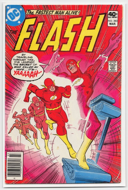 The Flash #283 (DC Comics, 1980), raw, ungraded comic book — front cover