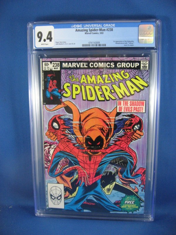 Amazing Spider-Man #238 (Marvel Comics, 1983), CGC 9.4 graded comic book, Universal Blue label — front cover in its holder