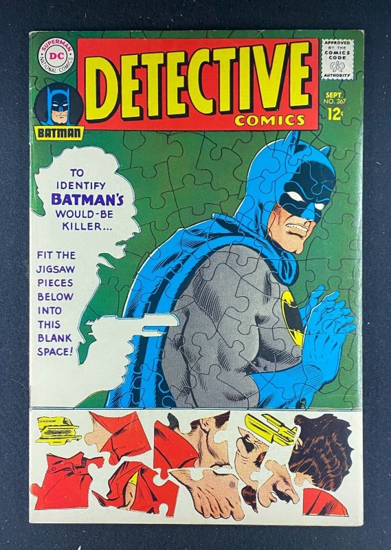 Detective Comics #367 (DC Comics, 1937), raw comic book in FN+ 6.5 condition — front cover