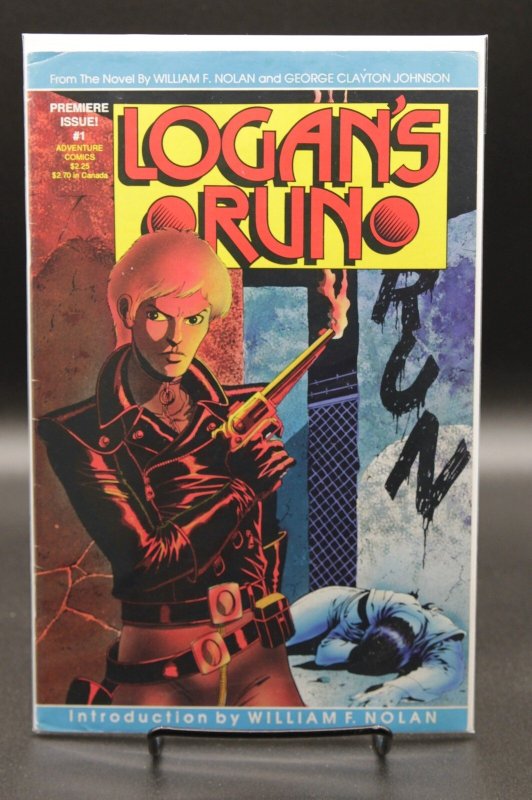 Logan's Run #1 (1990), raw, ungraded comic book — front cover