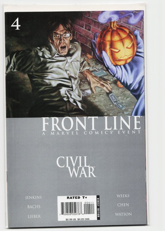 Civil War: Front Line #4 (Marvel Comics, 2006), raw, ungraded comic book — front cover