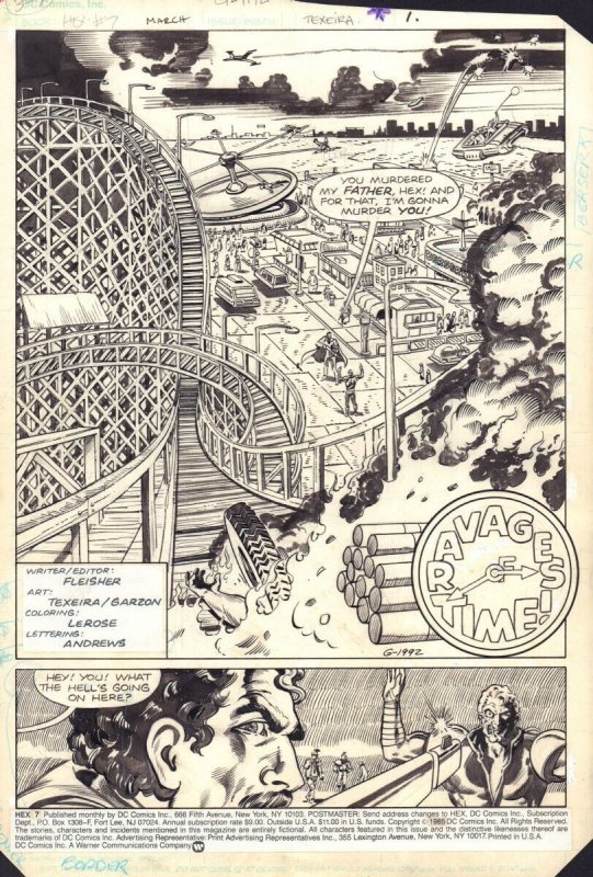 Hex #7 (1986), raw, ungraded comic book — front cover