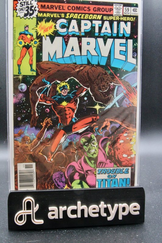 Captain Marvel #59 (Marvel Comics, 1978), raw, ungraded comic book — front cover