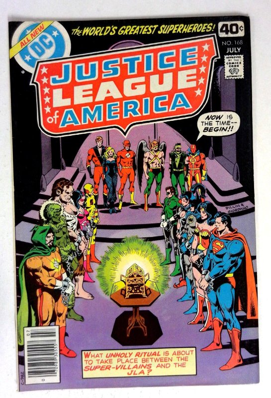 Justice League of America #168 (DC Comics, 1979), raw comic book in VF condition — front cover