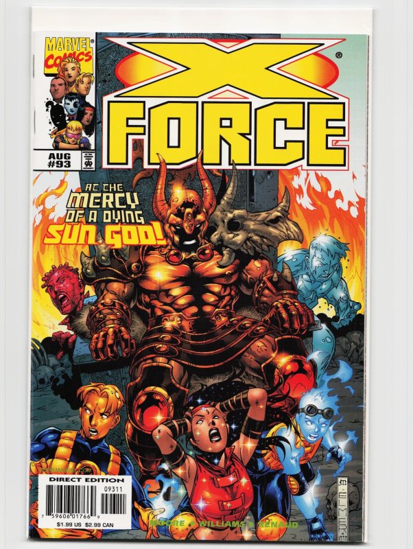 X-Force #93 (Marvel Comics, 1999), raw, ungraded comic book — front cover