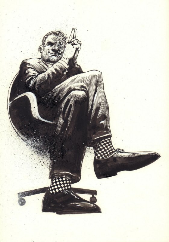 Two-Face from Batman in Chair - art by Fred Harper, raw, ungraded comic book — front cover