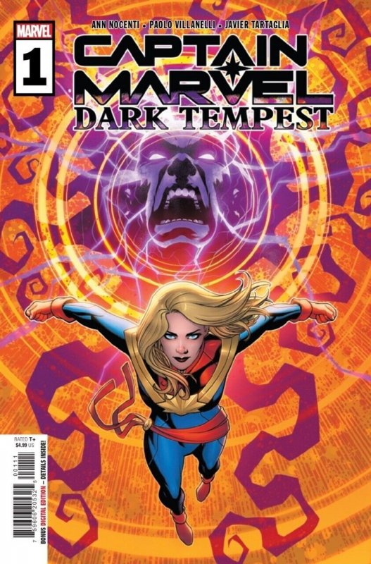 Captain Marvel: Dark Tempest #1 (2023), raw comic book in NM condition — front cover
