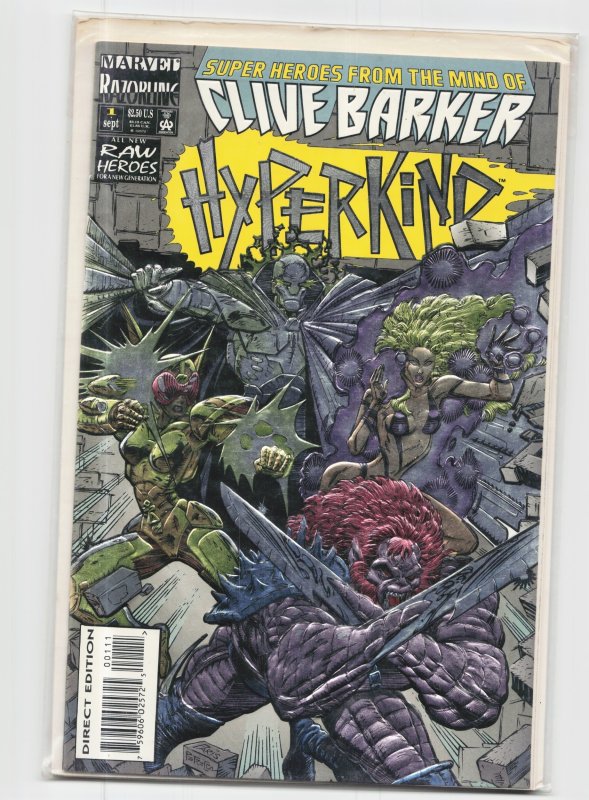 Hyperkind #1 (1993), raw, ungraded comic book — front cover