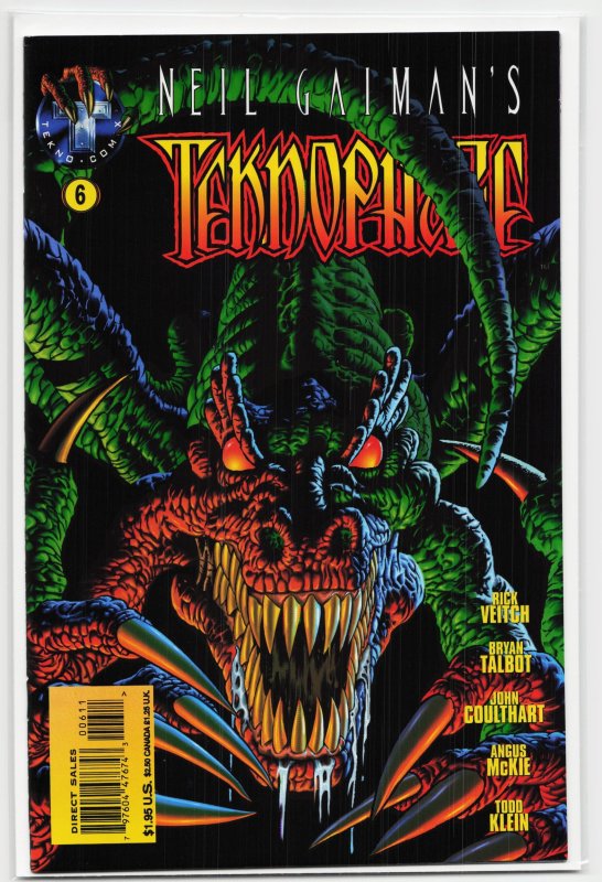 Teknophage #6 (1995), raw, ungraded comic book — front cover