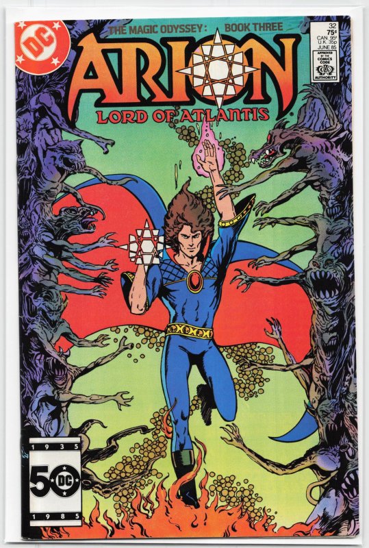 Arion, Lord of Atlantis #32 (DC Comics, 1985), raw, ungraded comic book — front cover