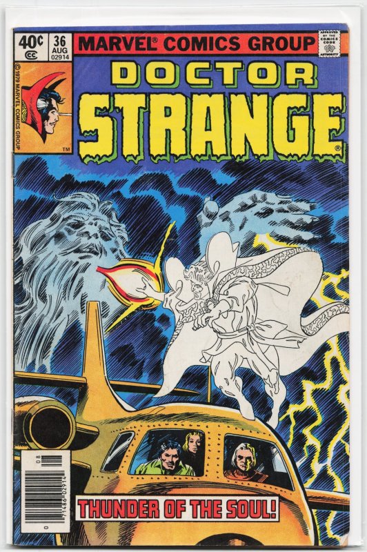 Doctor Strange #36 (Marvel Comics, 1979), raw, ungraded comic book — front cover