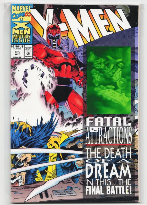 X-Men #25 (Marvel Comics, 1993), raw, ungraded comic book — front cover