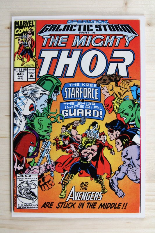 The Mighty Thor #446 (Marvel Comics, 1992), raw comic book in VF/NM 9.0 condition — front cover
