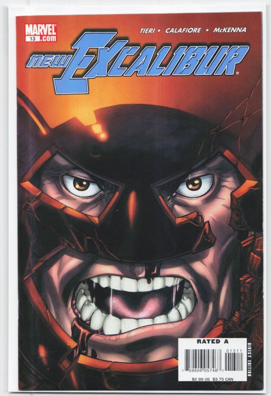 New Excalibur #13 (2007), raw, ungraded comic book — front cover
