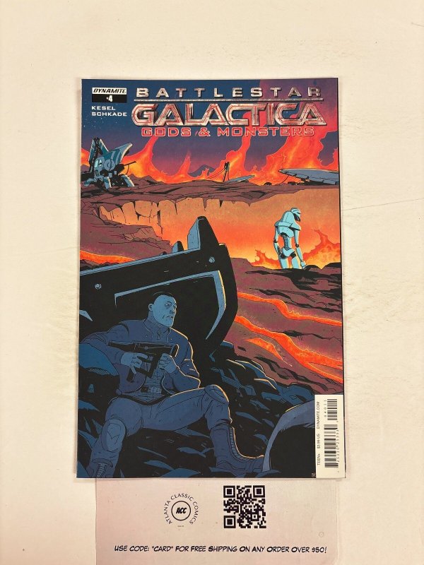 Battlestar Galactica Gods & Monsters #4 (Dynamite Entertainment), raw comic book in NM condition — front cover