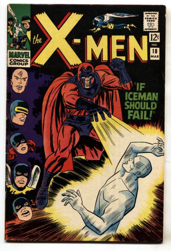 X-Men #18 (Marvel Comics, 1966), raw comic book in FN+ condition — front cover