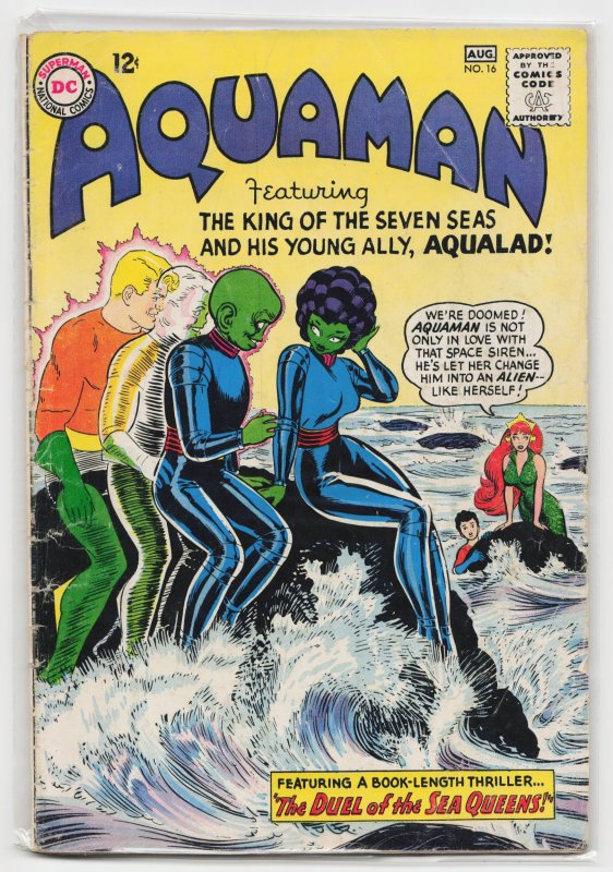 Aquaman #16 (DC Comics, 1964), raw, ungraded comic book — front cover
