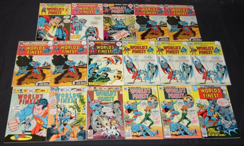 Vintage DC Bronze Age World's Finest 17 Comic Lot 8.0-9.2 Batman Superman JLA, raw comic book in 8.0 condition — front cover