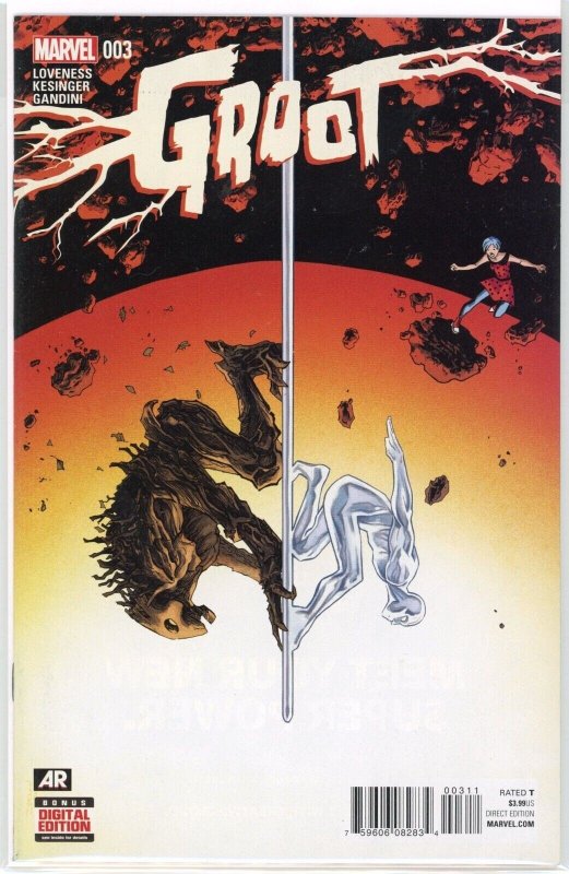 Groot #3 (Marvel Comics, 2015), raw comic book in NM 9.4 condition — front cover