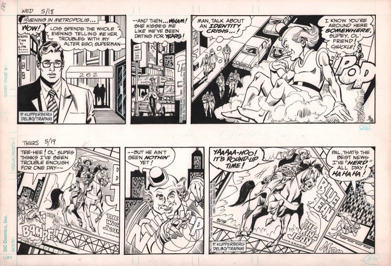 Superman Daily Strip Art - May #18 (1983), raw, ungraded comic book — front cover