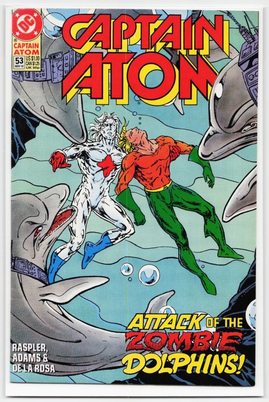 Captain Atom #53 (DC Comics, 1991), raw, ungraded comic book — front cover