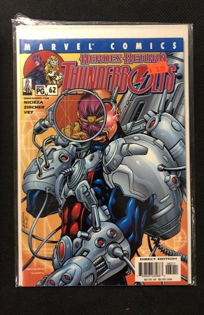 Thunderbolts #62 (Marvel Comics, 2002), raw, ungraded comic book — front cover