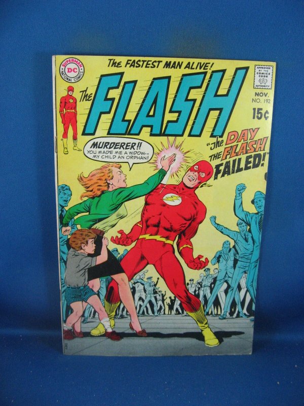 The Flash #192 (DC Comics, 1969), raw comic book in VG condition — front cover