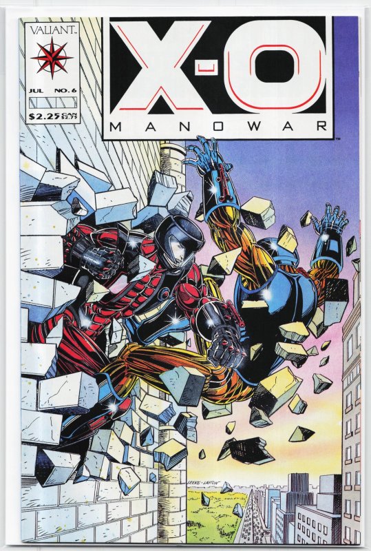 X-O Manowar #6 (Valiant Comics, 1992), raw, ungraded comic book — front cover