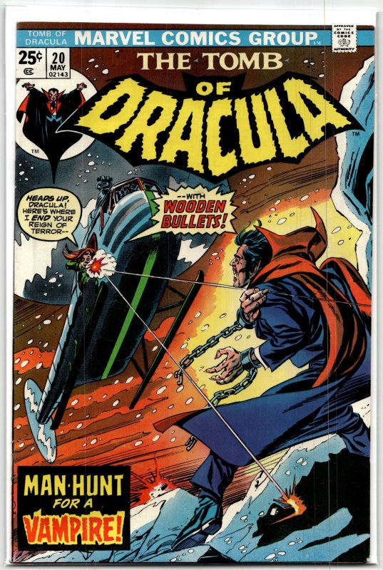 Tomb of Dracula #20 (Marvel Comics, 1974), raw, ungraded comic book — front cover