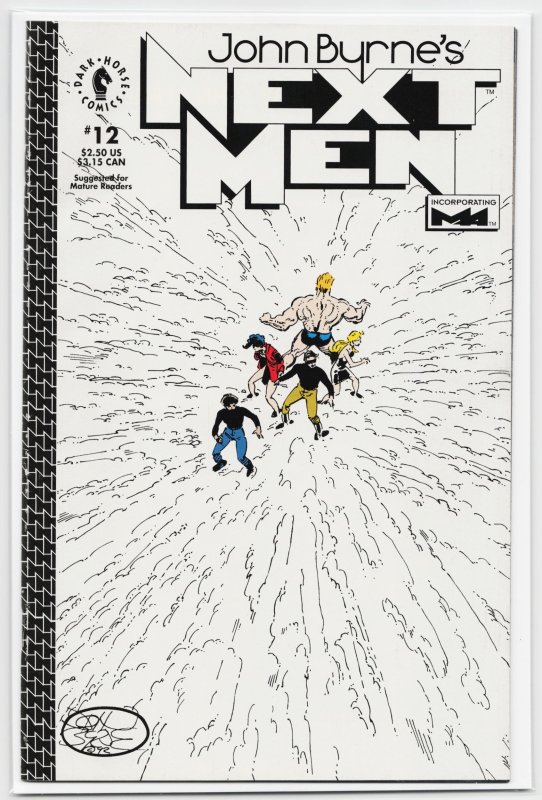 John Byrne's Next Men #12 (Dark Horse Comics, 1993), raw, ungraded comic book — front cover