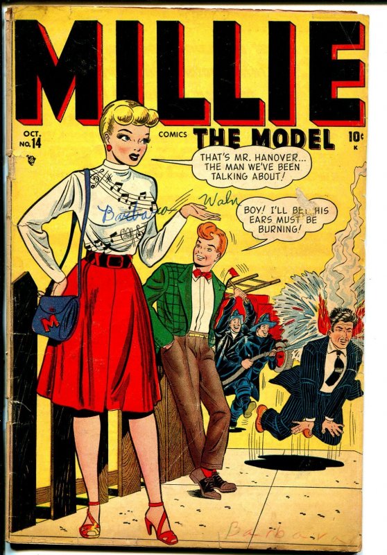 Millie the Model #14 (Marvel Comics, 1948), raw comic book in VG- condition — front cover
