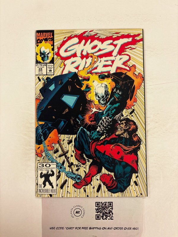 Ghost Rider #24 (Marvel Comics, 1992), raw comic book in NM condition — front cover