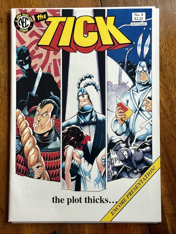The Tick #4 (1989), raw comic book in VF- 7.5 condition — front cover
