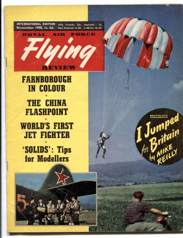 Pulp: Royal Air Force Flying Review November 1958- China- Jet Fighter (1958), raw, ungraded comic book — front cover