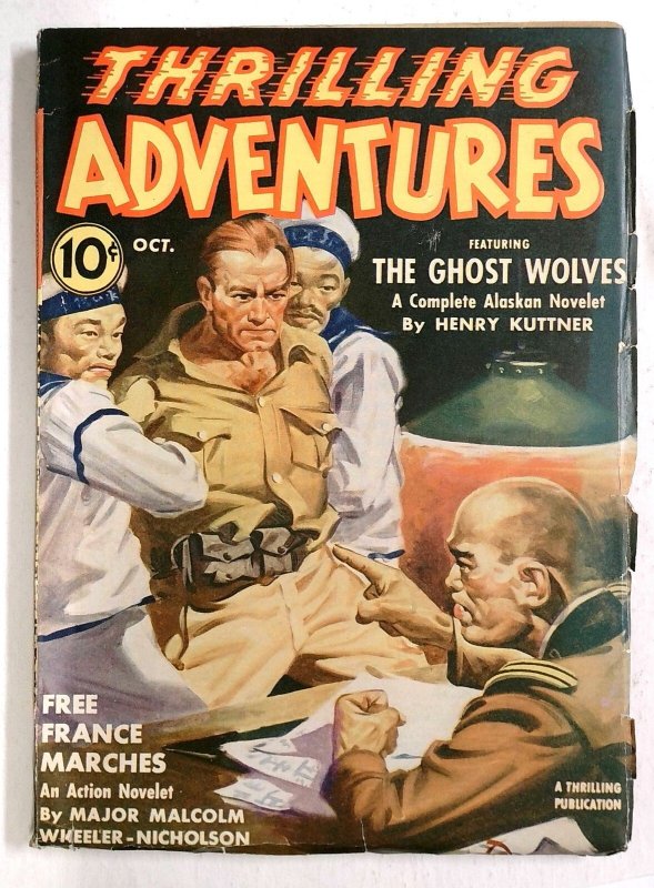 Thrilling Adventures Oct 1941 - Pre WWII Issue - Japanese Soldiers Capture Amer (1941), raw, ungraded comic book — front cover