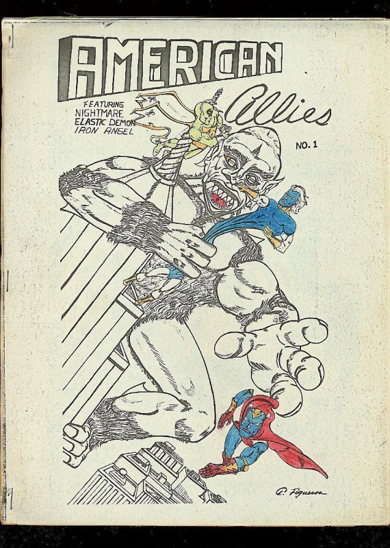 American Allies Fanzine #1, raw comic book in FN condition — front cover