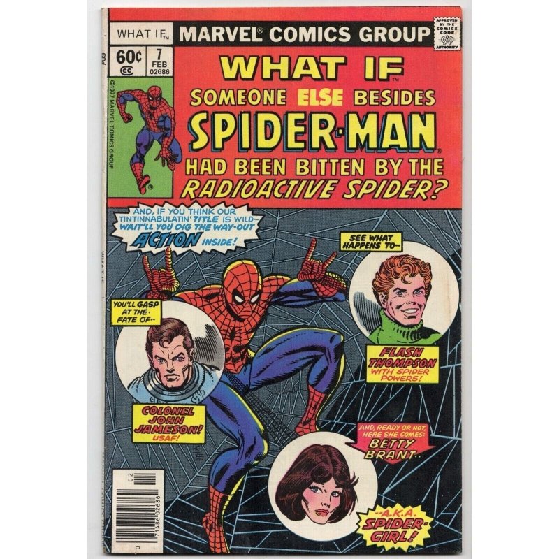 What If #7 (Marvel Comics, 1977), raw comic book in FN- 5.5 condition — front cover