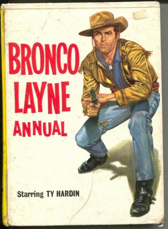 Bronco Layne Annual 1961-published in England-Ty Hardin Cover Art-G- (1961), raw, ungraded comic book — front cover