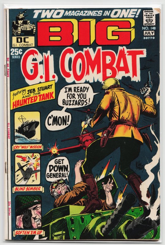 G.I. Combat #148 (DC Comics, 1971), raw, ungraded comic book — front cover