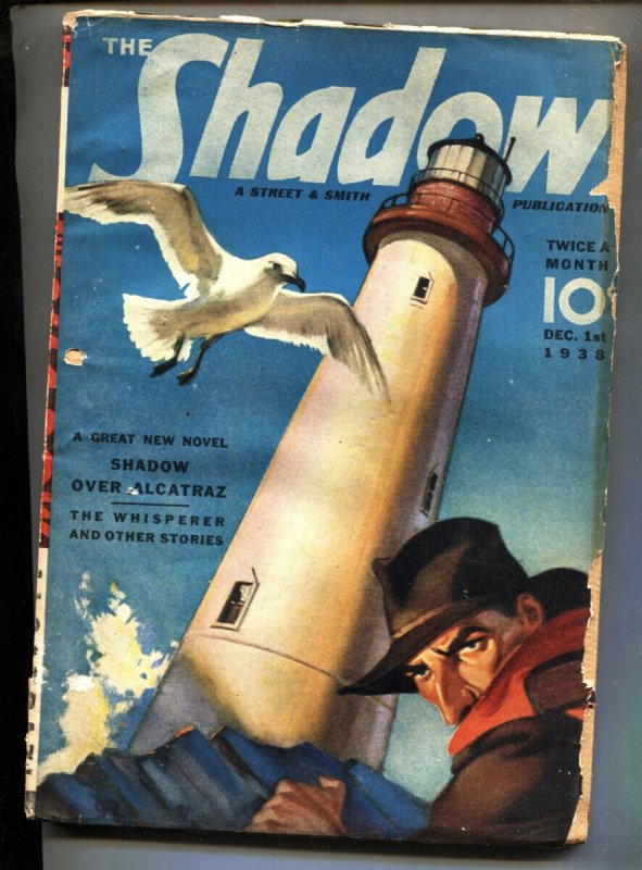 Shadow 1938 Dec 1 -Shadow Over Alcatraz-Rare Pulp Magazine G (Street & Smith, 1938), raw, ungraded comic book — front cover