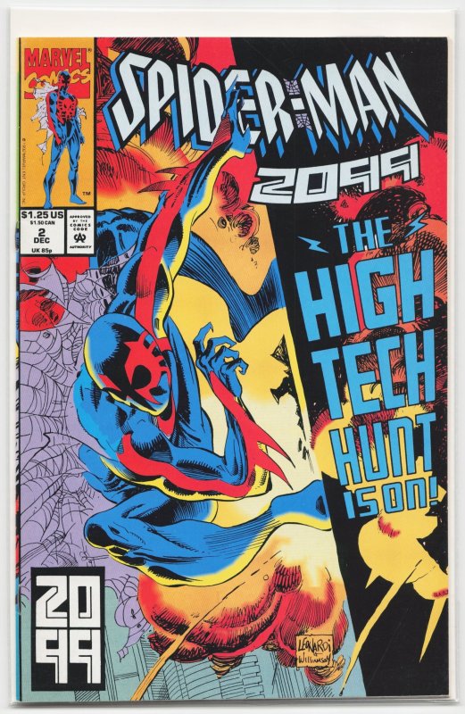 Spider-Man 2099 #2 (Marvel Comics, 1992), raw, ungraded comic book — front cover