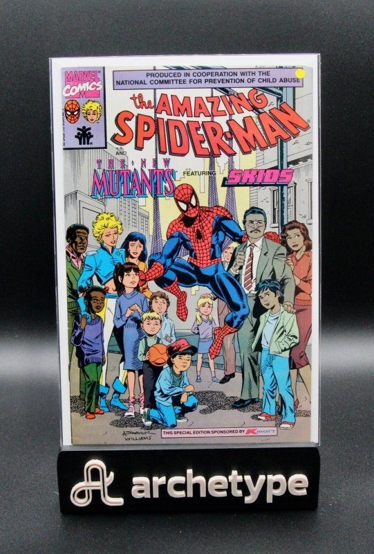 Spider-Man and the New Mutants #1 (Marvel Comics, 1990), raw, ungraded comic book — front cover