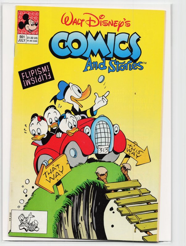 Walt Disney's Comics and Stories #561 (Gladstone, 1991), raw, ungraded comic book — front cover