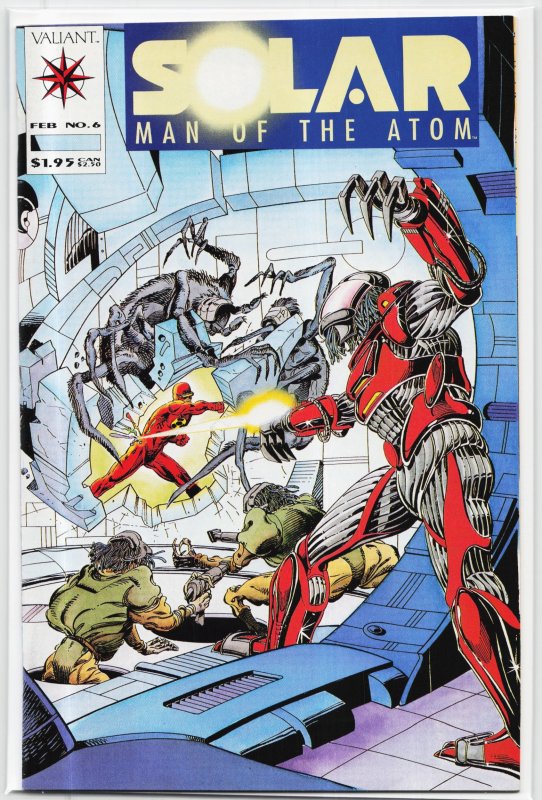 Solar, Man of the Atom #6 (Valiant Comics, 1992), raw, ungraded comic book — front cover