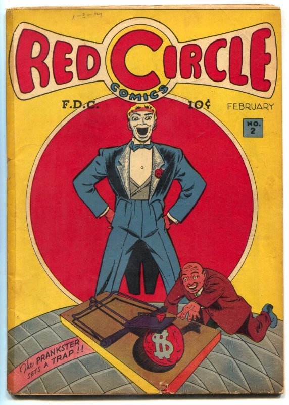 Red Circle #2 (1945), raw comic book in VG- condition — front cover