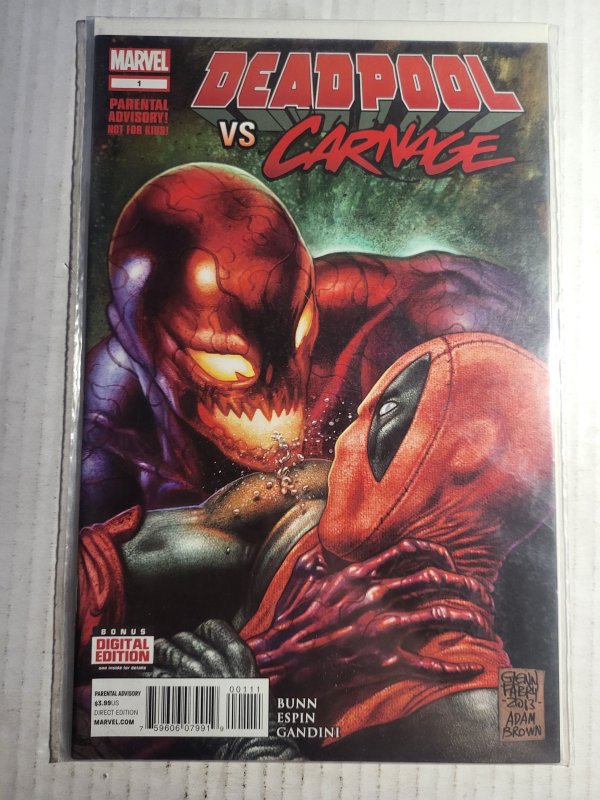 Deadpool vs. Carnage #1 (2014), raw, ungraded comic book — front cover