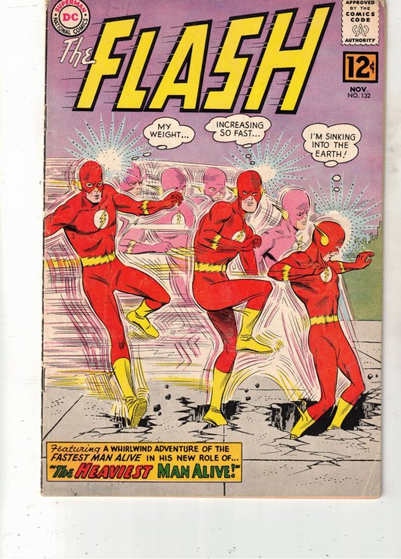 The Flash #132 (DC Comics, 1962), raw comic book in FN- condition — front cover