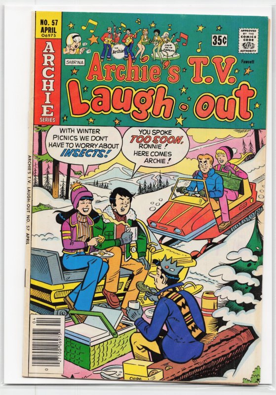 Archie's TV Laugh-Out #57 (Archie Comics, 1978), raw, ungraded comic book — front cover