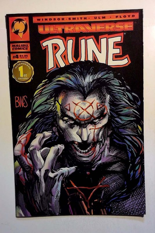 Rune #4 (1994), raw comic book in VF/NM 9.0 condition — front cover