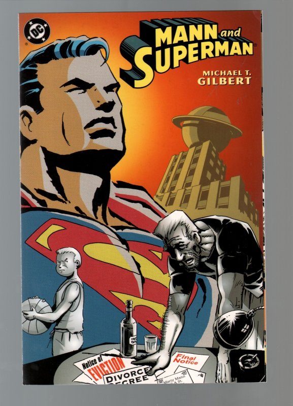 Mann and Superman-Michael T. Gilbert-TPB-trade-VF, raw comic book in VF condition — front cover
